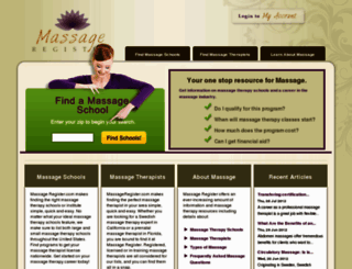 massageregister.com screenshot