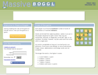 massiveboggle.com screenshot
