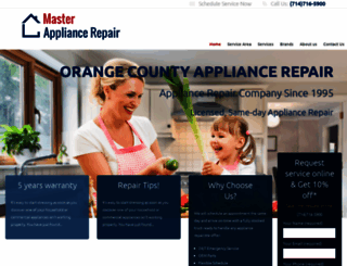 masterappliancerepair.com screenshot