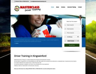 masterclassdrivertraining.com screenshot