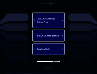 mastercricket.com screenshot