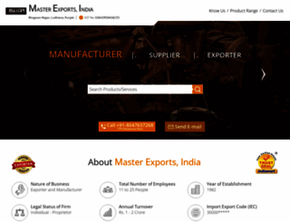 mastermachineryexports.com screenshot