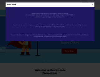 masterminds.mystudycentre.com screenshot
