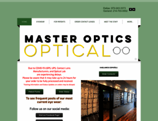 masteropticsdfw.com screenshot