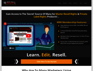 masterresellrights.com screenshot