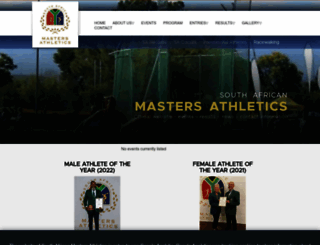 mastersathletics.org.za screenshot
