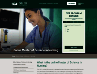 mastersinnursing.ohio.edu screenshot