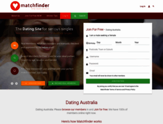 matchfinder.com.au screenshot