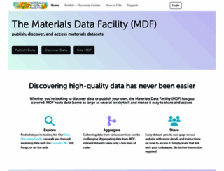 materialsdatafacility.org screenshot