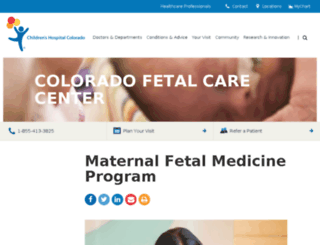 maternalfetalinstitute.childrenscolorado.org screenshot