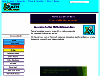 math-salamanders.com screenshot