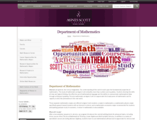 math.agnesscott.edu screenshot