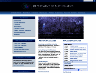 math.columbia.edu screenshot