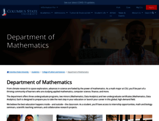 math.columbusstate.edu screenshot