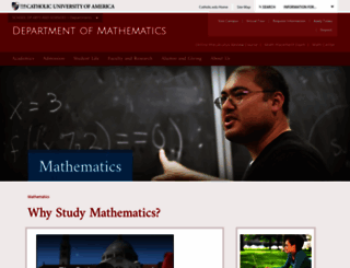 math.cua.edu screenshot