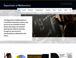 math.nd.edu screenshot