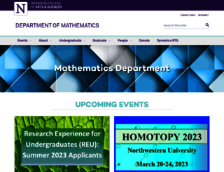 math.northwestern.edu screenshot
