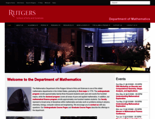 math.rutgers.edu screenshot
