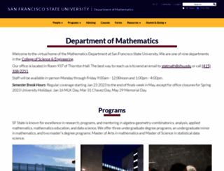 math.sfsu.edu screenshot