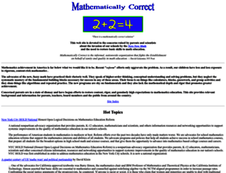 mathematicallycorrect.com screenshot