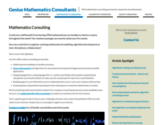 mathematicsconsultants.com screenshot