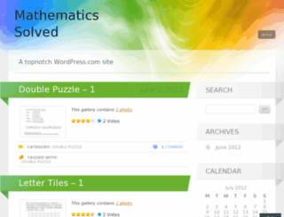 mathematicssolved.wordpress.com screenshot