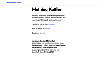 mathieukuttler.com screenshot
