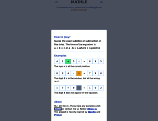 mathlegame.com screenshot