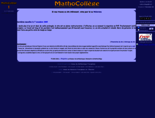 mathocollege.free.fr screenshot