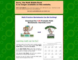 mathriddlebook.com screenshot