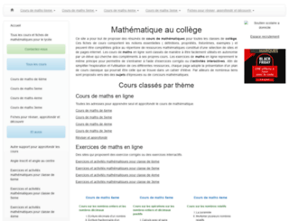 maths-college.fr screenshot
