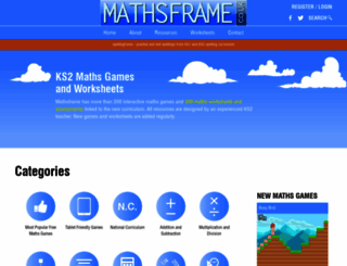 mathsframe.co.uk screenshot
