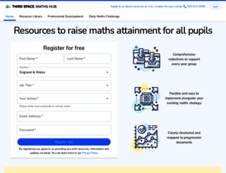 mathshub.thirdspacelearning.com screenshot