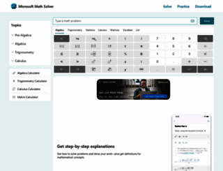 mathsolver.microsoft.com screenshot