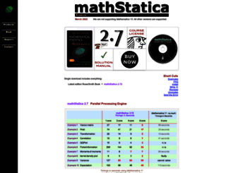mathstatica.com screenshot