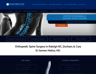 mathurspinesurgery.com screenshot
