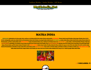 matkaindia.net screenshot