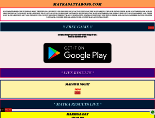 matkasattaboss.com screenshot