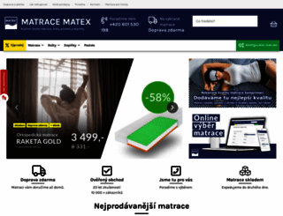 matrace-matex.cz screenshot
