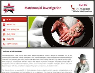 matrimonialinvestigationindia.com screenshot