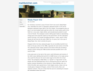 mattbelcher.com screenshot