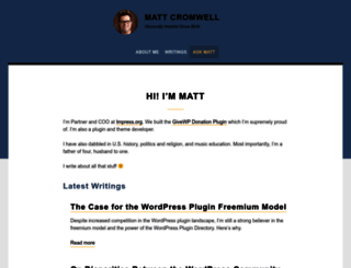 mattcromwell.com screenshot
