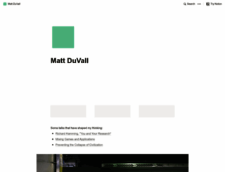 mattduvall.com screenshot