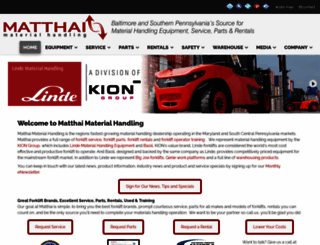 matthaimaterialhandling.com screenshot