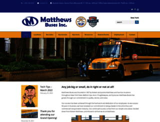 matthewsbuses.com screenshot