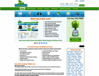 matthewscaloriecounter.com screenshot