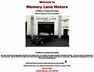 matthewsmemorylanemotors.com screenshot