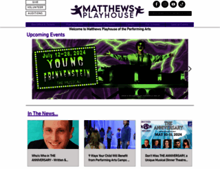 matthewsplayhouse.com screenshot