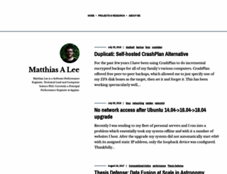 matthiaslee.com screenshot