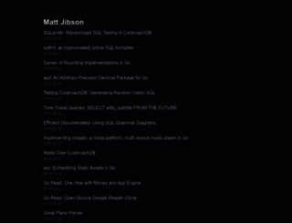 mattjibson.com screenshot